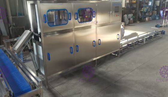 অটো উত্তোলন খাওয়ানো এসইএস 304 120 বিপিএইচ গ্যালন ফিলিং লাইন সরবরাহকারী