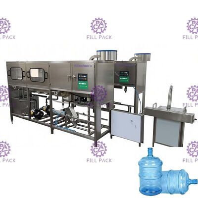 স্যানিটারি 18.9L মনোব্লক 120 বিপিএইচ গ্যালন ফিলিং লাইন সরবরাহকারী