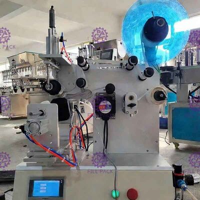 আধা-স্বয়ংক্রিয় আঠালো স্টিকার লেবেলিং মেশিন সরঞ্জাম লেবেলার স্কয়ার বোতল 3 দিক বা গোলাকার বোতল বৃত্তের জন্য সরবরাহকারী