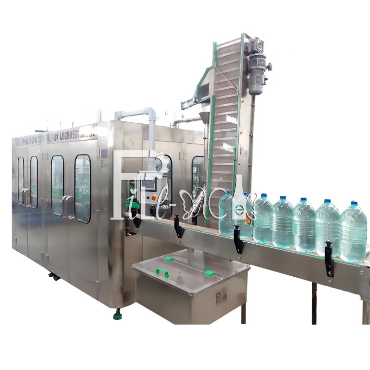 3L / 5L / 10L খনিজ বোতল ফিলিং মেশিন লাইন বিশুদ্ধ জল 3 ইন 1 প্লাস্টিক 1000BPH 7.5KW সরবরাহকারী