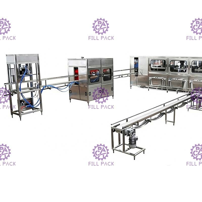 মেকানিকাল চালিত 600 বিপিএইচ 5 গ্যালন জল বোতলজাতকরণ মেশিন সরবরাহকারী