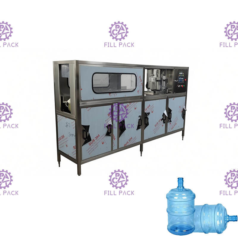 সম্পূর্ণ 100 Bph বড় ব্যারেল 18.9l গ্যালন ফিলিং মেশিন সম্পূর্ণ স্বয়ংক্রিয় সরবরাহকারী