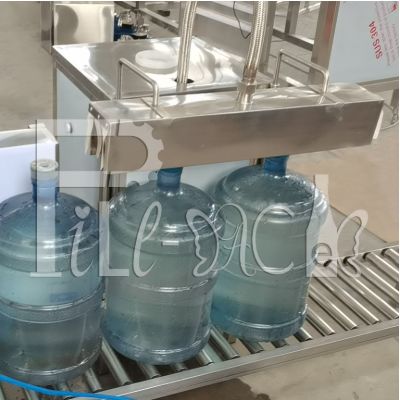 স্টেইনলেস স্টিল 304 পিভিসি 3 গ্যালন বোতল লেবেল মেশিন নেক স্টিম